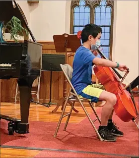  ?? PHOTO COURTESY AMBLER MUSIC ACADEMY ?? An Ambler Music Academy student performs in concert April 7, 2022.