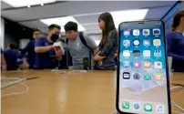 ?? — Reuters ?? Apple shipments may drop to 25 million units in the first quarter of 2018 from 30 million units in the fourth quarter.