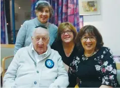  ?? (Courtesy) ?? MIKE WEINER with his daughters Debra Weiner-Solomont of Jerusalem, Beth Saar of Ra’anana and Phyllis Miller of Teaneck and Efrat.