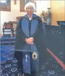  ??  ?? Jean Hunter, who has recently retired as parish assistant, pictured in Corrie church.