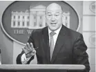  ?? AP ?? Chief economic adviser Gary Cohn broke with the president over tariffs.