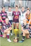  ?? Picture: AAP IMAGE ?? QRLW players with the new BHP Premiershi­p trophy.