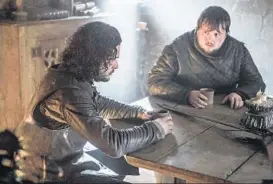  ?? Helen Sloan HBO ?? KIT HARINGTON and John Bradley in a cozy scene before a “Thrones” shocker.