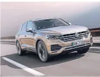  ?? FOTO: HERSTELLER ?? Breiter, länger und trotzdem besser geeignet für die Stadt: die dritte Generation des VW Touareg.