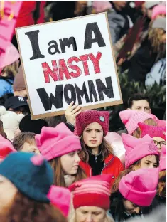  ?? THE ASSOCIATED PRESS ?? The 2017 Women’s March, which took place in cities across the U.S. and around the world, was “a powerful day.”