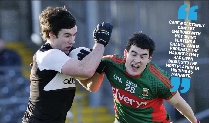  ??  ?? Darragh Cummins, Sligo U21 captain, is among a number of players making their mark for Sligo. He was in action in the Northwest Cup against Mayo on Saturday. Pic: Carl Brennan.