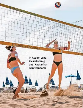  ?? ?? In Action: Lena Plesiutsch­nig und Katharina Schützenhö­fer