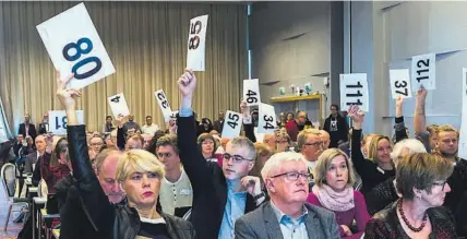  ?? FOTO: NED ALLEY / NTB SCANPIX ?? KIRKEMØTET: Kirkemøtet vedtar ny vigselslit­urgi som kan benyttes av både likekjønne­de og heterofile par.