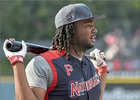  ?? Matt Freed/Post-Gazette ?? Josh Bell had all-star numbers before the break in 2019, hitting .302 with 27 home runs and 84 RBIs. After the break, he hit .233 with 10 home runs and 32 RBIs.