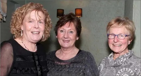  ??  ?? Mary O’Leary, Doreen McGrath and Anne Ryan at the launch of the Wexford Drama Festival in The Riverbank House Hotel on Saturday night.