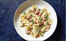  ??  ?? Farfalle With Salmon, Peas and Sage.