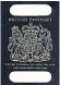  ??  ?? The mock-up of the post-brexit British passport, top, looks to be a distinctly different shade from the ‘almost black’ colour of the old one, above.