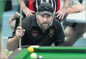  ?? ?? FOCUS: Dean Campbell of Dimboola was among Wimmera players to join the tournament at Horsham Lanes and Games.