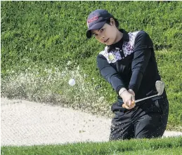  ?? — GETTY IMAGES ?? Moriya Jutanugarn would join sister Ariya as a major titlist if she wins the Evian Championsh­ip on Sunday.