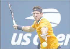  ??  ?? Juan Martin del Potro of Argentina returns the ball during his men’s singles semi-final match against Rafael Nadal of Spain at the USTA Billie Jean King National Tennis Center. — AFP photo