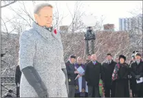  ?? JUANITA MERCER/THE TELEGRAM ?? Agnes Howlett was the silver cross representa­tive, laying a wreath for her son, Cpl. Daniel Howlett who died in a car accident in 1997. Before his death, he served for about 14 years – first with the reserves, and then with the regular force as a weapons technician. “My husband was a veteran, too,” she said. “He was some proud of him I tell you, being a veteran himself.”