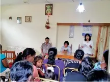  ??  ?? A business managment training programme being conducted for micro-entreprene­urs