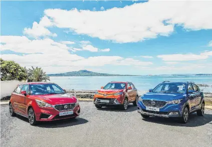  ?? PICTURE: SUPPLIED ?? The MG3 hatchback, MG GS SUV and MG ZS crossover models are spearheadi­ng MG’s relaunch.