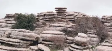  ??  ?? Die spezifisch­e Form gab dieser Felsformat­ion den Namen „Tornillos“, die Schrauben.