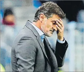  ?? FOTO: EFE ?? Problemas para Michel El técnico del Málaga sigue siendo cuestionad­o por la afición