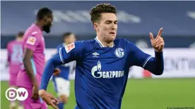  ??  ?? Matthew Hoppe's hat trick helped Schalke avoid an unwanted record