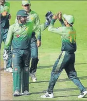  ?? AP ?? Pakistan’s 30 win in T20s over Sri Lanka has seen them jump to 124 ranking points, just one behind leaders New Zealand.