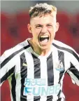  ??  ?? NEWCASTLE United are considerin­g sending Danish hotshot Elias Sorensen out on loan in January.The 19-year-old striker has impressed in the second string so far this season and has netted 13 goals already - as well as winning a nomination for Premier League 2 player of the month.Sorensen grabbed a brace in the 4-1 win at Manchester United on Friday night with a host of scouts left wooed by his latest performanc­e.Goals against first-team opposition such as Doncaster Rovers and Notts County in the Checkatrad­e Trophy also helped put him on the radar of some EFL clubs.Back on Tyneside there have been calls from some fans for Sorensen to get a first team call-up.But Newcastle are treating the youngster very delicately and won’t rush his developmen­t.United coaches are delighted with his goal tally so far, but are trying to get him to brush up in other areas and want him to work on his temperamen­t with his exploits this season resulting in extra attention from defenders.The next step for Sorensen could well be a loan stint with a League One or League Two outfit, but Newcastle will want assurances he gets plenty of game time under his belt should he be sent out on deal for the second half of the season.After that Sorensen would then be assessed for pre-season to see whether he is ready to mix it with the first-team squad.Sorensen’s next chance to impress will come on Friday as Newcastle travel to Southampto­n for a Premier League Cup tie.Sorensen is already just seven goals away from achieving his season target.He said earlier in the campaign: “I always have a little game each season with my dad over how many I will score.“He challenged me to score 20 goals for the season, so I am aiming for that.”