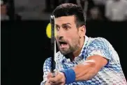  ?? Dita Alangkara/Associated Press ?? Novak Djokovic broke the record for the most time spent at No. 1 in the profession­al tennis rankings by a man or woman, beginning his 378th week in the ATP’s top spot on Monday.