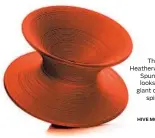  ?? HIVE MODERN ?? Thomas Heatherwic­k’s Spun chair looks like a giant child’s spin top.