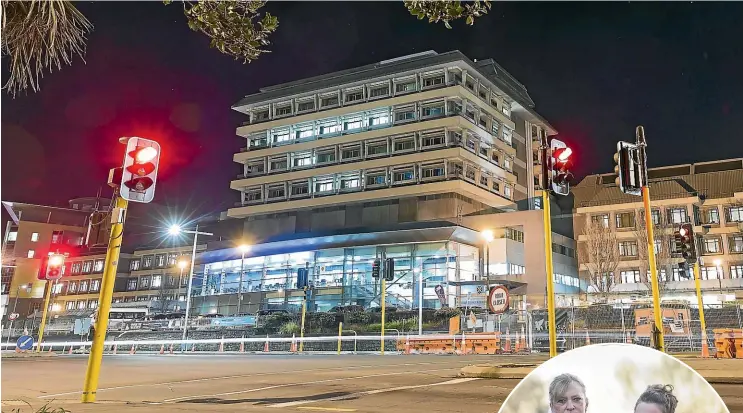  ?? ALDEN WILLIAMS/STUFF ?? Christchur­ch Hospital will continue to provide essential and emergency services during today’s nurses’ strike. Registered nurse Noelani Collins, inset left, will not be striking today, while enrolled nurse Laura Dibben will take strike action.