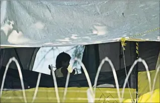  ?? Eric Gay Associated Press ?? A CHILD at a camp in Matamoros, Mexico, for people seeking asylum in the United States.