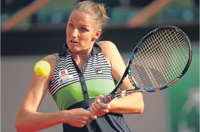  ?? Picture: Getty. ?? Karolina Pliskova is through to the third round of the French Open for the first time.