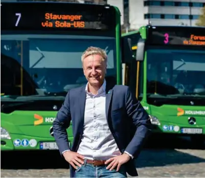  ?? FREDRIK REFVEM ?? Jan Erik Søndeland, som er bystyrerep­resentant i Venstre, sier at det blir en vinn-vinn situasjon å innføre gratis busskort for studenter som flytter til Stavanger.