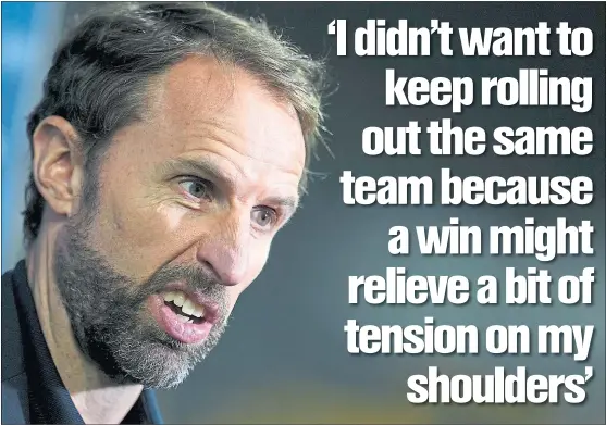  ?? ?? England manager Gareth Southgate is trying to look at the bigger picture for England ahead of this year’s World Cup in Qatar