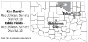  ??  ?? Oklahoma State Sen. Kim David, R-Porter, and State Sen. Eddie Fields, R-Wynona, helped author House Bill 1010 calling for increased taxes on several items, including hotel rooms.