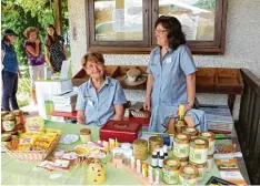  ??  ?? Der Krumbacher Imkerverei­n bot beim Gartentag im Kreislehrg­arten seinen Honig zum Verkauf an.