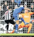  ??  ?? Perez put through his own goal as Toon let another lead slip