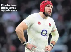  ??  ?? Priorities: James Haskell wants a top performanc­e