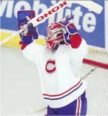  ?? JOHN KENNEY FILES ?? Patrick Roy and the Canadiens coughed up a three-goal lead to the Los Angeles Kings but went on to win 4-3 in overtime.