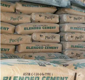 ??  ?? Pacific Cement Limited Product.