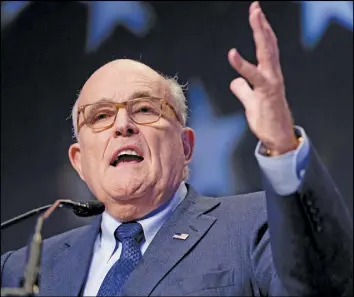  ?? AP PHOTO ?? Rudy Giuliani, President Donald Trump’s new attorney, said in an interview with The Associated Press on Friday that any preparatio­n with Trump for a possible interview with special counsel Robert Mueller would likely be delayed until after the...