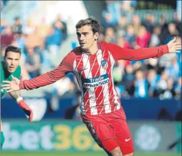  ?? FOTO: EFE ?? Antoine Griezmann marcó el gol de la victoria del Atlético en Málaga