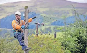  ?? ?? High speed Some in Highland Perthshire could be without superfast broadband, above right, until as late as 2027