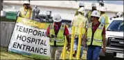  ?? ROD AYDELOTTE/WACO TRIBUNE-HERALD ?? An explosion Tuesday at Gatesville’s Coryell Memorial Hospital in a building under constructi­on has claimed the lives of two workers.