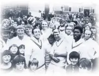  ??  ?? Church CC win the 1974 Worsley Cup