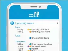  ?? ?? Calendar-based apps that allow parents to communicat­e are ideal for those who cannot co-parent face-to-face Cozi