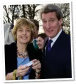  ??  ?? SPLIT: Jeremy Paxman with his partner of 34 years and mother of his three children Elizabeth Clough