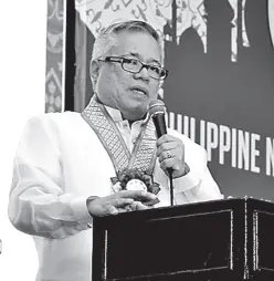  ??  ?? TRADE Chief Ramon M. Lopez speaking at the Philippine National Halal Conference last July 2019.