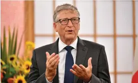  ?? ?? Since the Covid pandemic, Bill Gates and Melinda French Gates have put another $20bn into their foundation, bringing the total endowment to $70bn. Photograph: Kazuhiro Nogi/ AFP/Getty