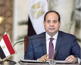  ??  ?? Ägyptens Präsident Sisi kommt morgen zum Staatsbesu­ch nach Österreich und nimmt dann am EU-Afrika-Forum teil.